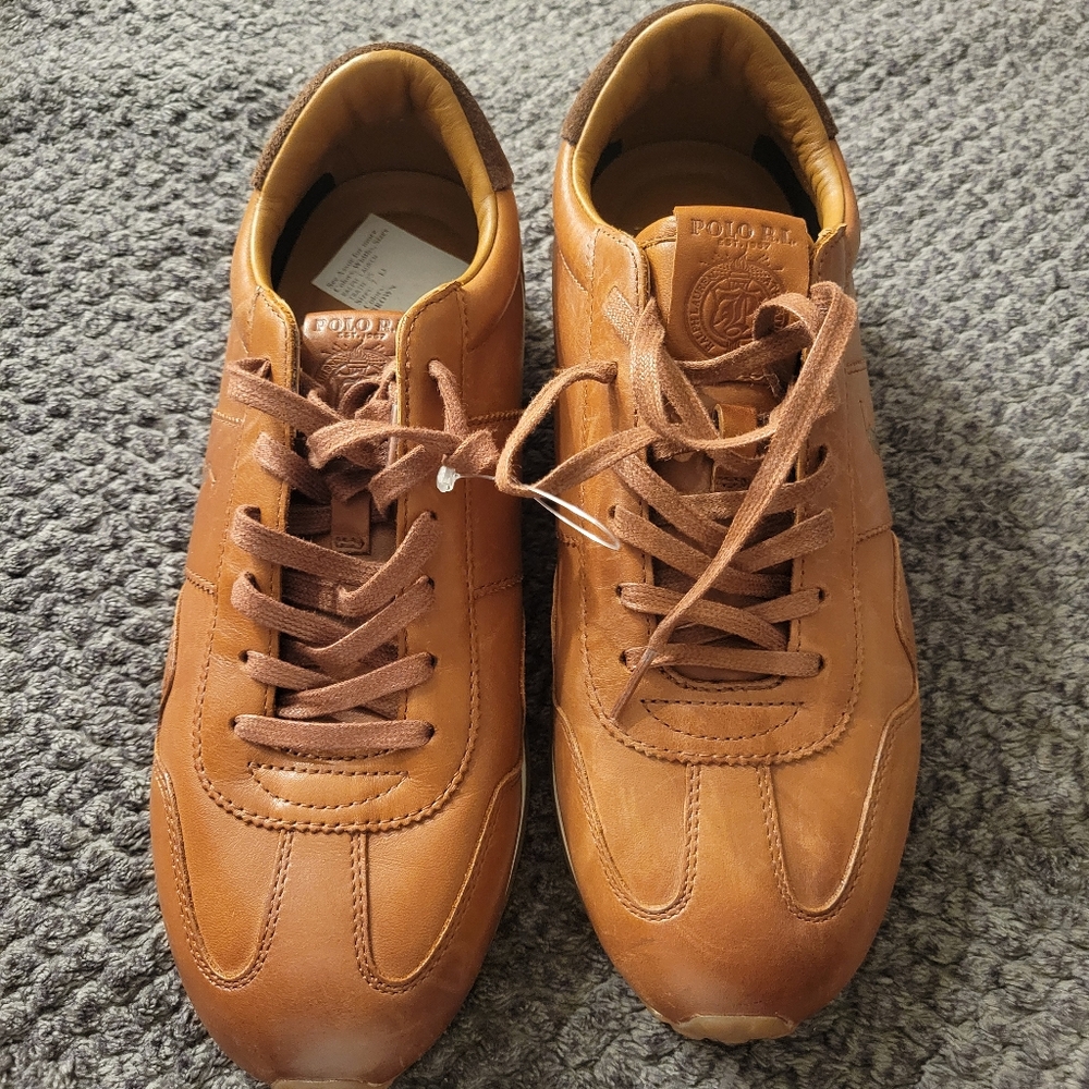 Train 85 Leather Sneaker Polo Ralph Lauren mens size 7